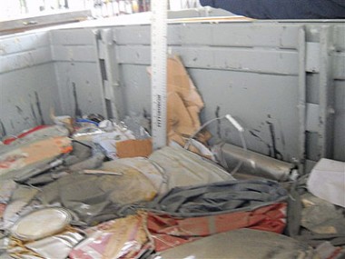 Entire Contents of a Sealand Compacted into one Container with 18" of Room to Spare
